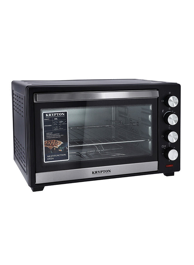 Krypton Electric Oven 48L With Rotisserie And Convection - BlackKitchen AppliancesMake the most delicious meat roast effortlessly with the help of Krypton Electric Oven that comes with a special control switch for rotisserie. A Perfect Fit in the Kitchen